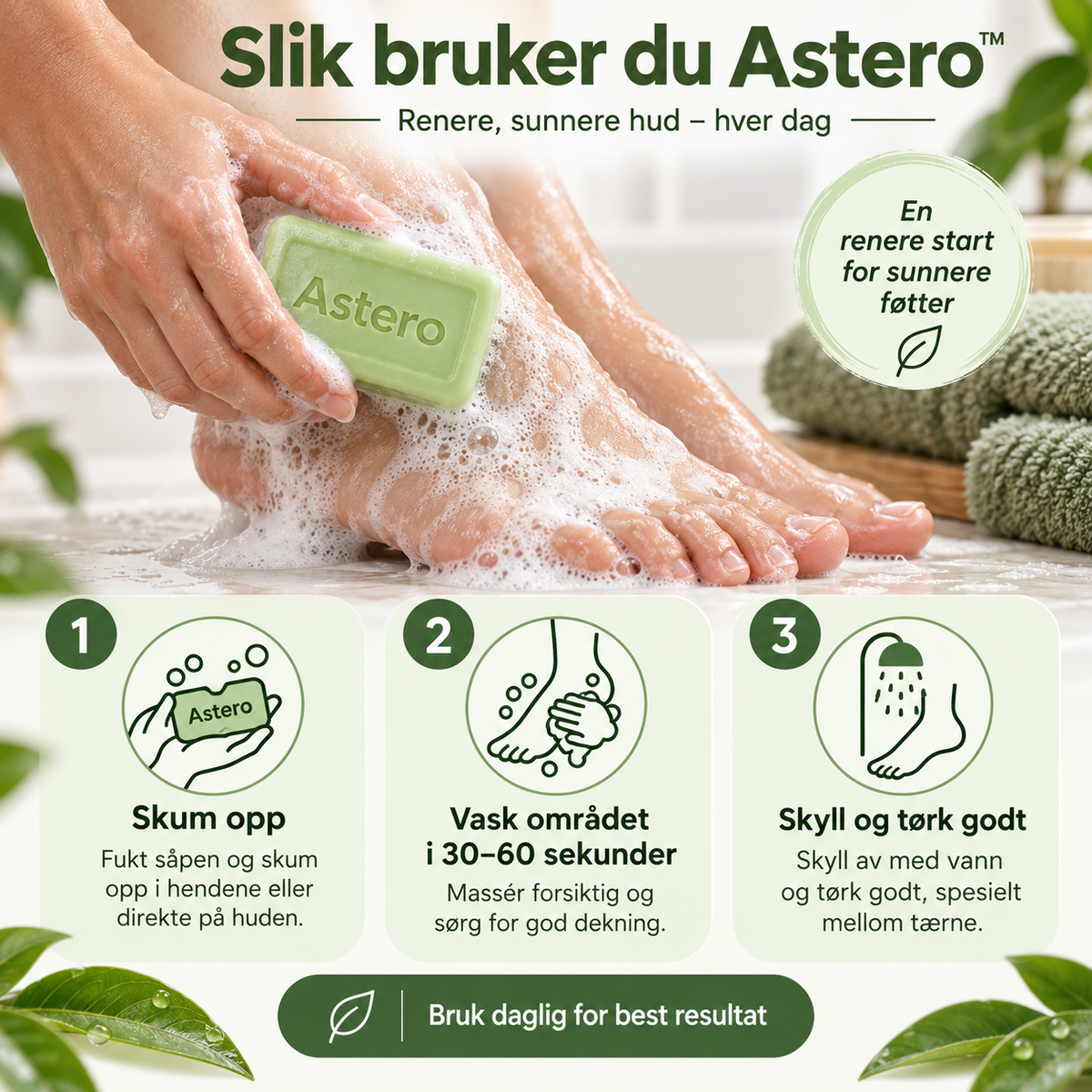 Astero™ Såpe mot Sopp